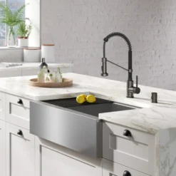 Dishwasher Air Gap in Spot Free Black Stainless
