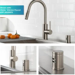 Dishwasher Air Gap in Spot Free all-Brite Stainless Steel