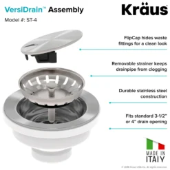 Drain Assembly with FlipCap