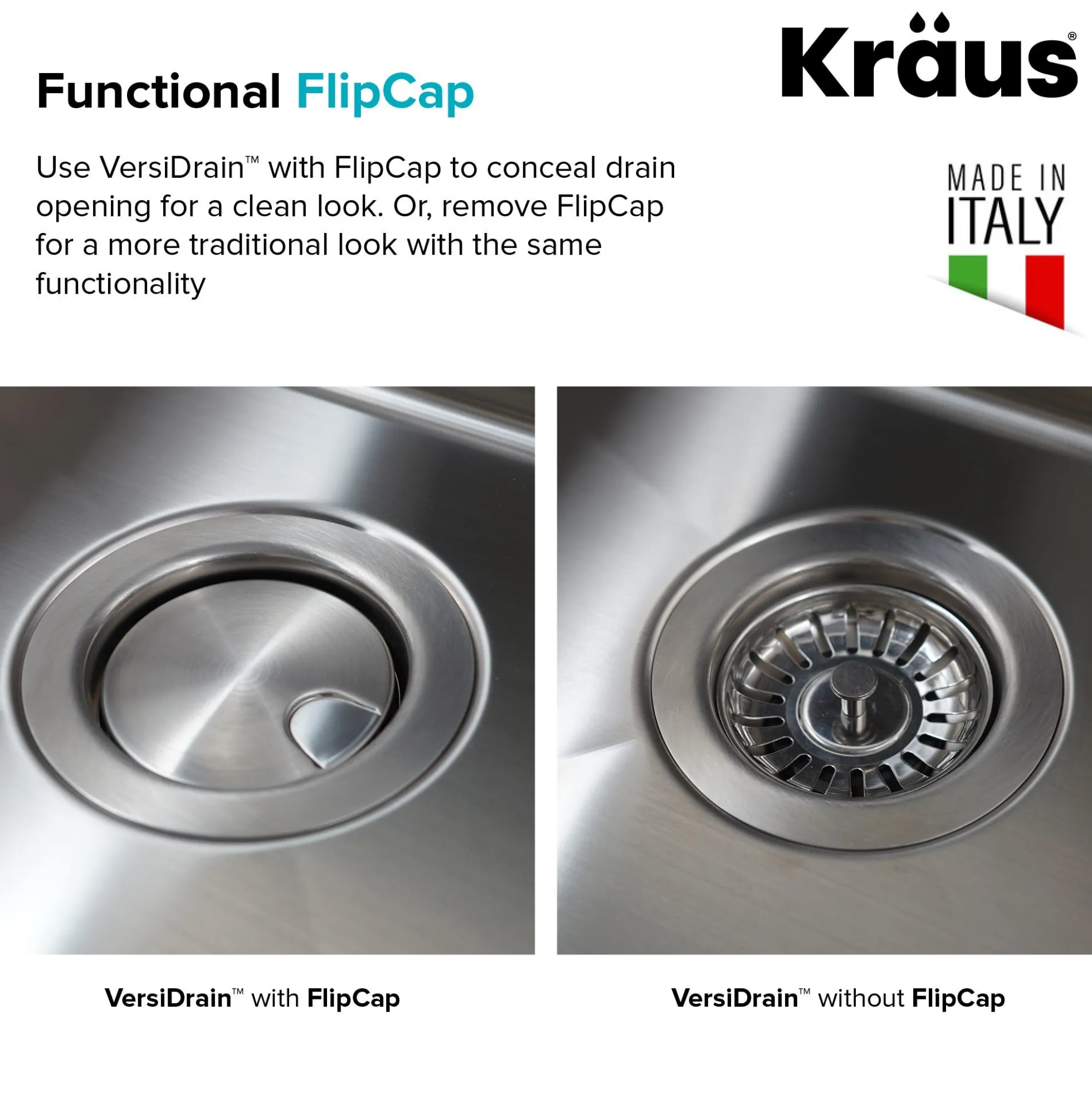 Drain Assembly with FlipCap