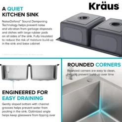 33” Drop In / Top Mount Double Bowl 18-Gauge Stainless Steel Kitchen Sink