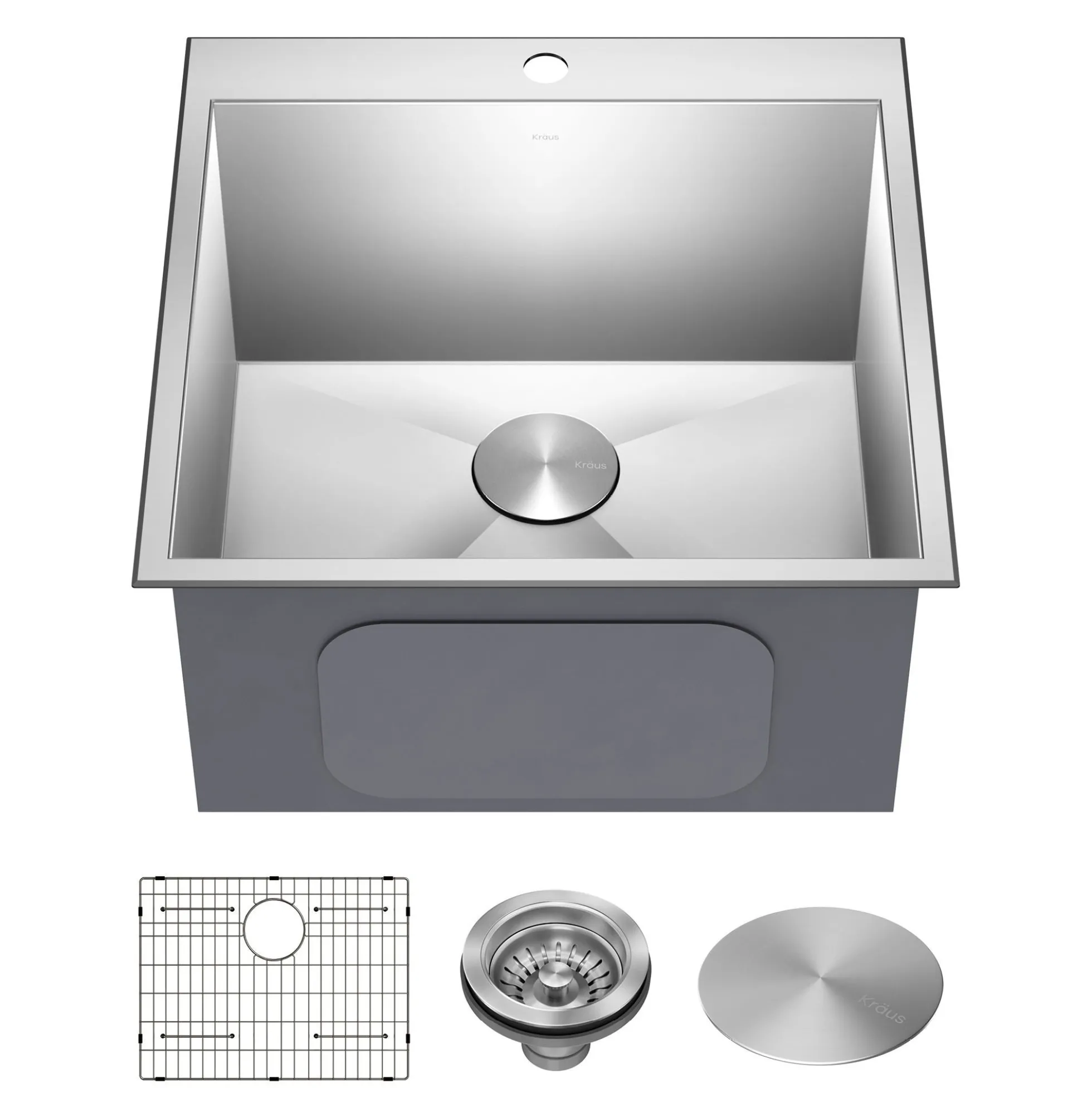 22" Drop In / Top Mount 16 Gauge Deep Laundry Utility Stainless Steel Kitchen Sink
