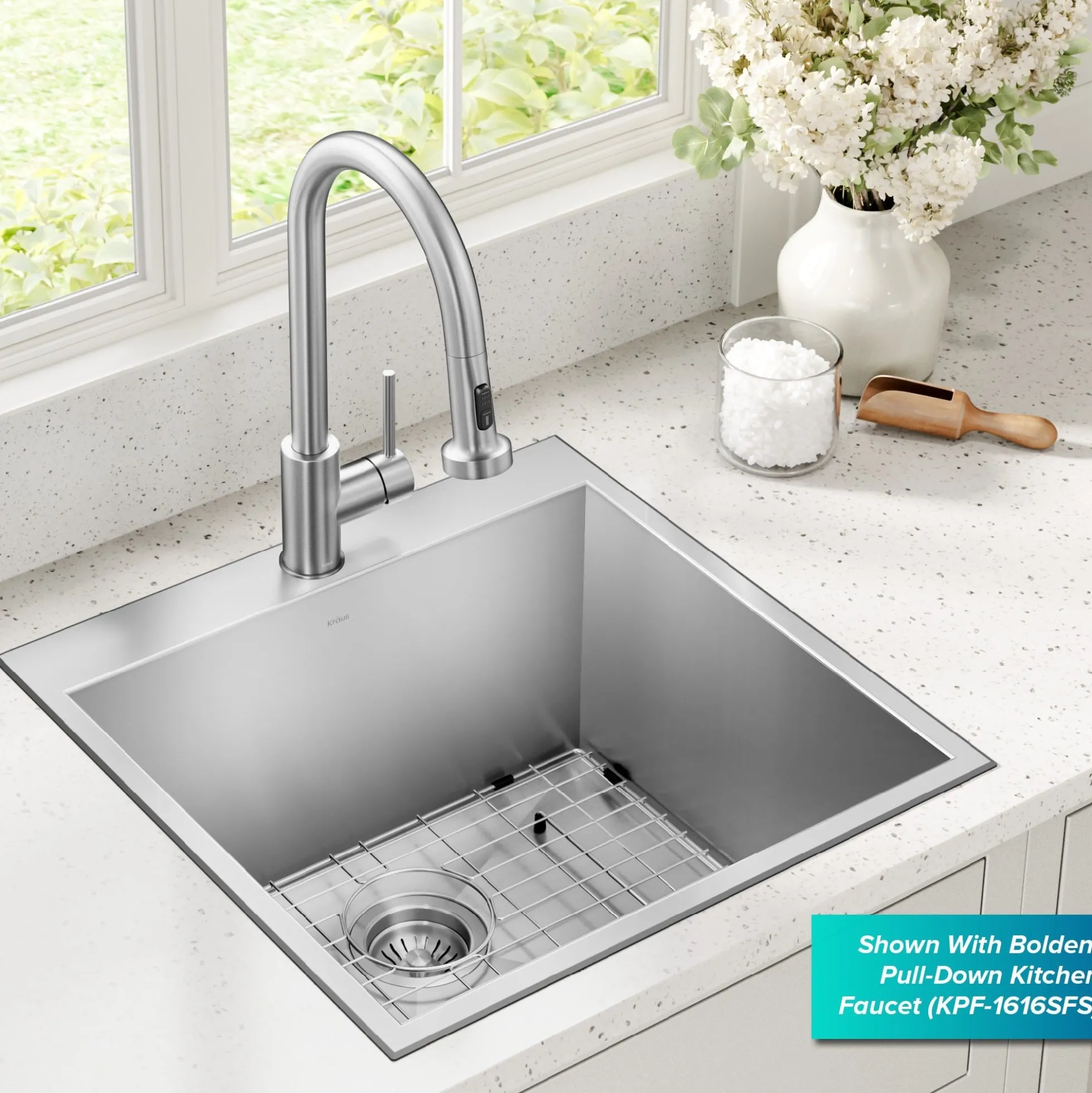 22" Drop In / Top Mount 16 Gauge Deep Laundry Utility Stainless Steel Kitchen Sink
