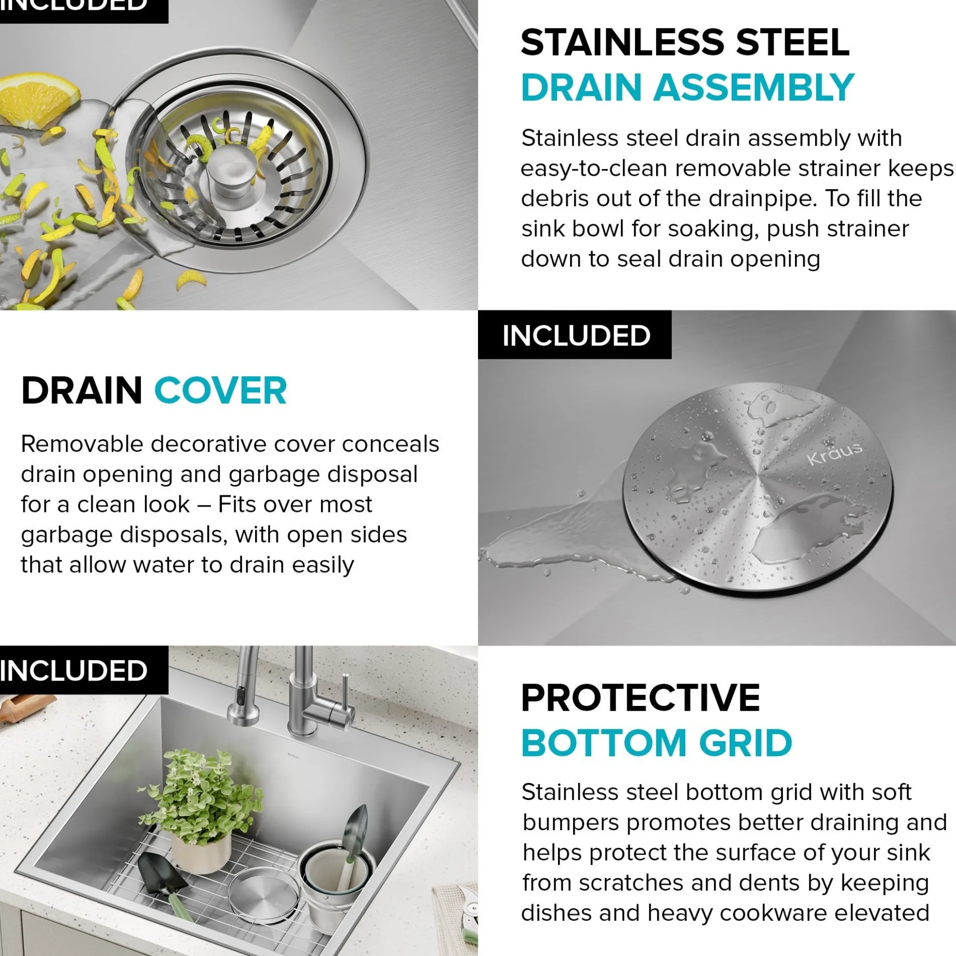 22" Drop In / Top Mount 16 Gauge Deep Laundry Utility Stainless Steel Kitchen Sink