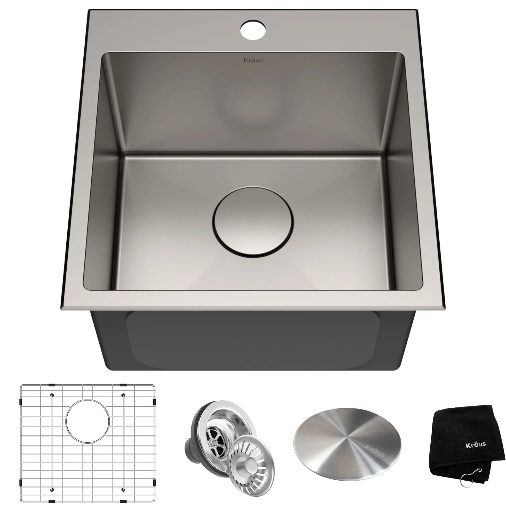 18" Drop In / Top Mount 16 Gauge Single Bowl Bar Stainless Steel Kitchen Sink