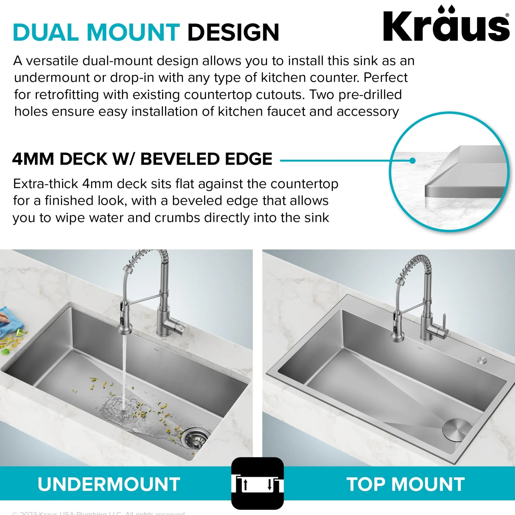 33" Drop-In/Top Mount 18 Gauge Stainless Steel Single Bowl Kitchen Sink
