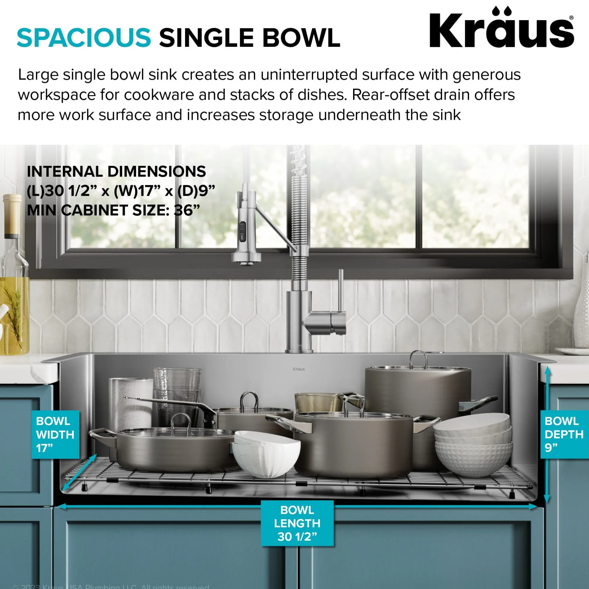 33" Drop-In/Top Mount 18 Gauge Stainless Steel Single Bowl Kitchen Sink
