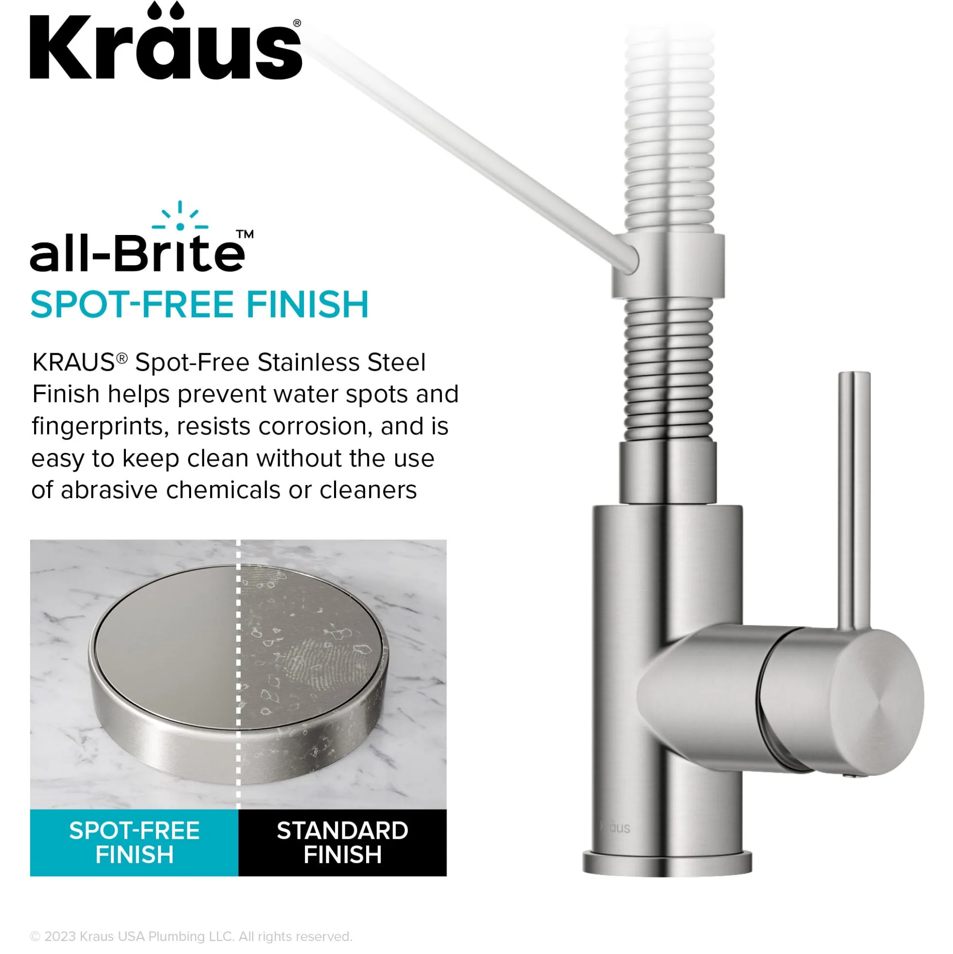25" Drop-In/Top Mount Kitchen Sink w/ Bolden Commercial Pull-Down Faucet in Spot Free Stainless Steel