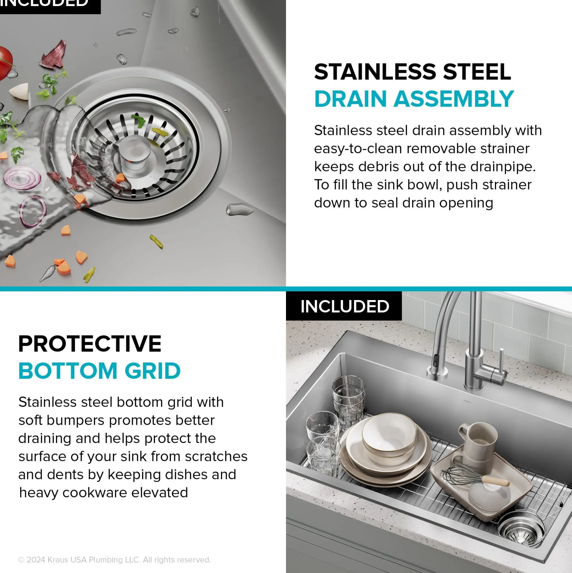 33” Drop In / Top Mount Single Bowl 18-Gauge Stainless Steel Kitchen Sink