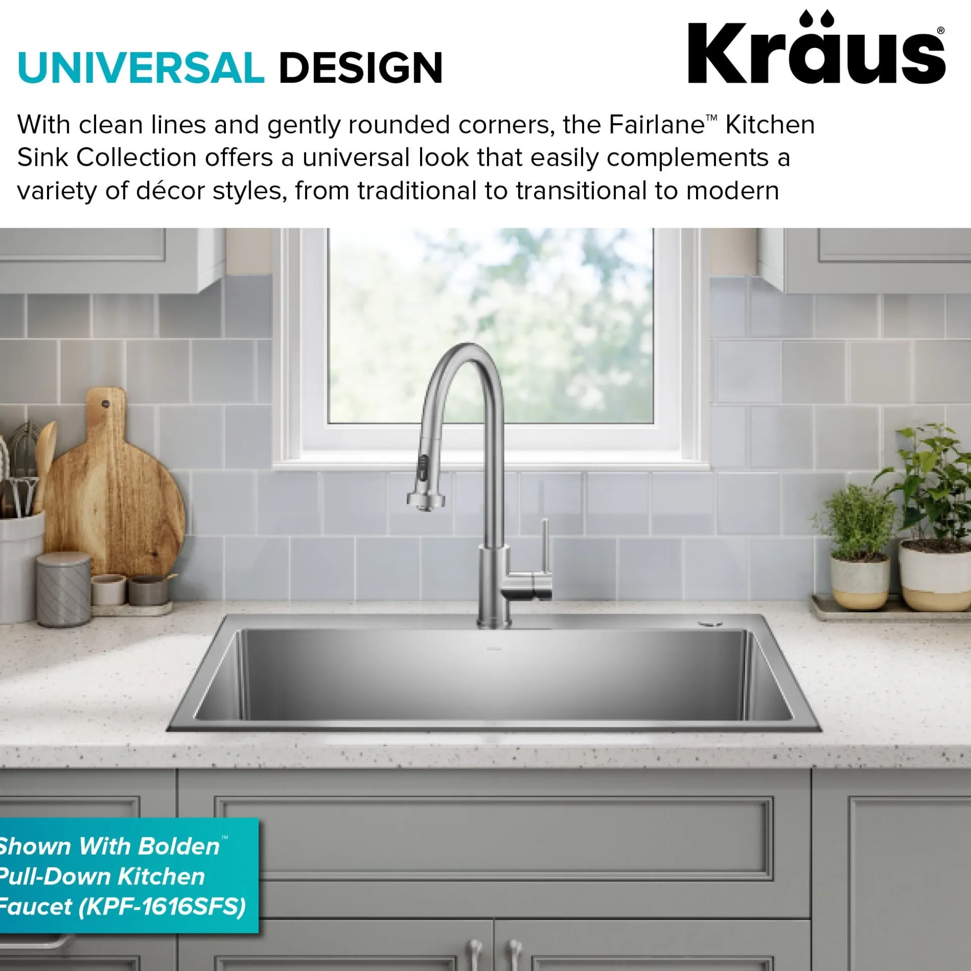 33” Drop In / Top Mount Single Bowl 18-Gauge Stainless Steel Kitchen Sink