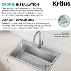 15”Drop In / Top Mount Workstation Single Bowl 18-GaugeStainless SteelBarKitchen Sinkwith Accessories