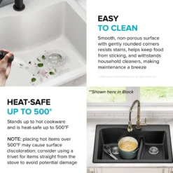 33” Drop-In / Undermount 60/40 Double Bowl Granite Kitchen Sink in White