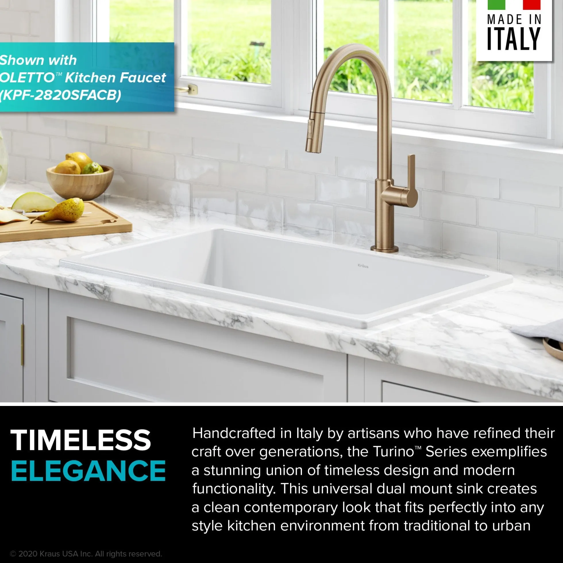 30" Drop-In / Undermount Fireclay Single Bowl Kitchen Sink with Thick Mounting Deck in Gloss White