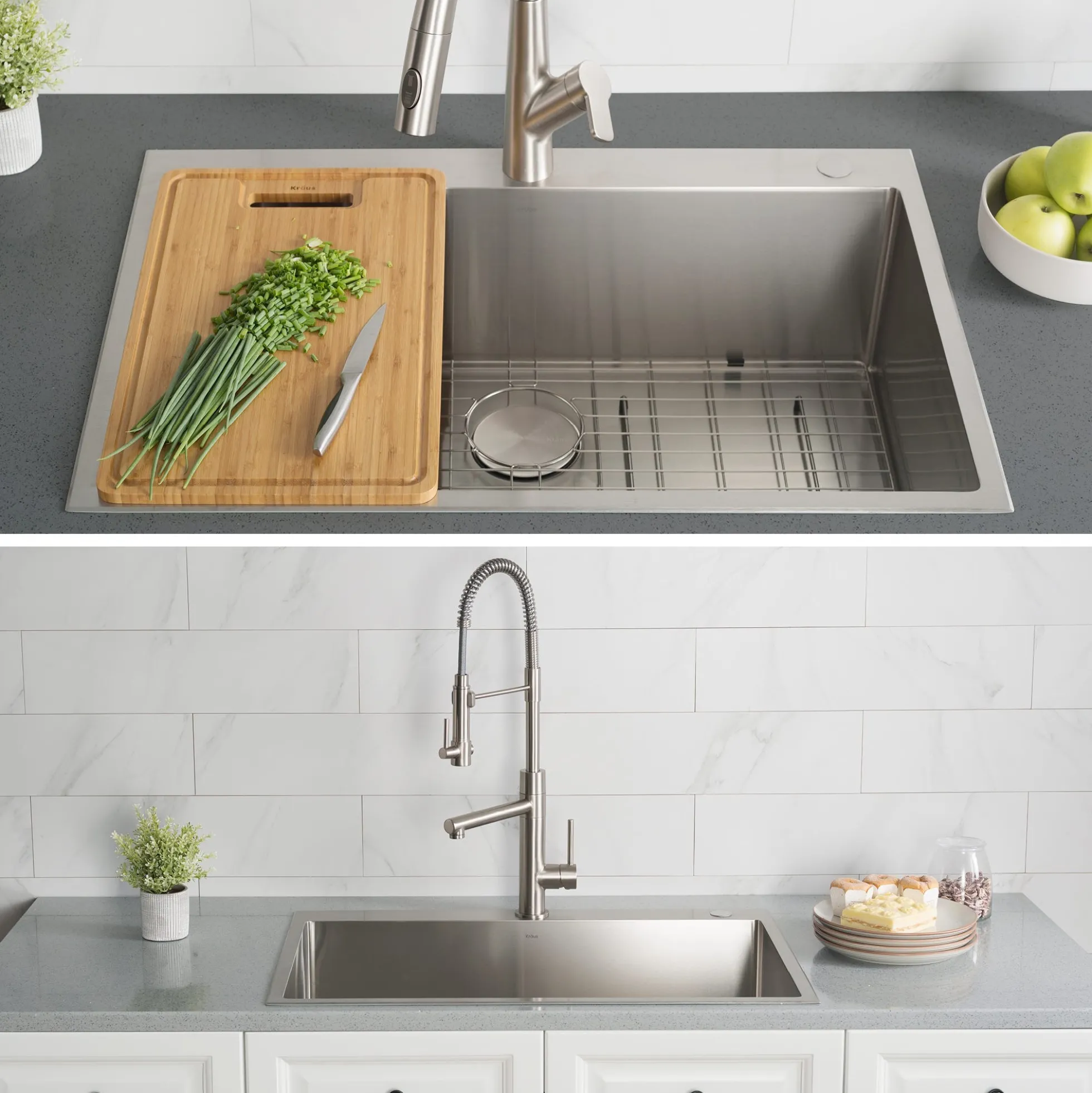 33" Drop In / Undermount 16 Gauge Single Bowl 2-Hole Stainless Steel Kitchen Sink