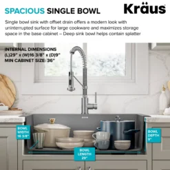 33” Drop In / Undermount Single Bowl Granite Kitchen Sink in Grey