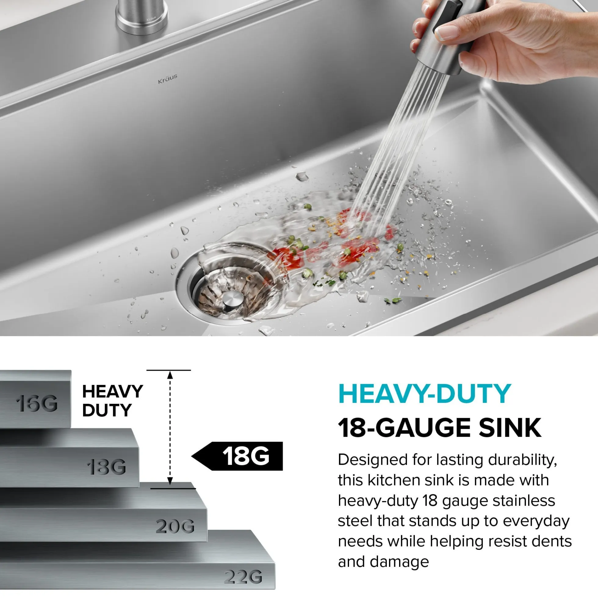 32" Drop In / Undermount Workstation 18 Gauge Single Bowl Stainless Steel Kitchen Sink with Accessories