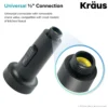 Dual Function Kitchen Faucet Sprayer in Matte Black