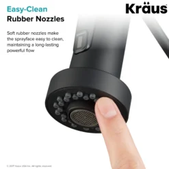Dual Function Kitchen Faucet Sprayer in Matte Black