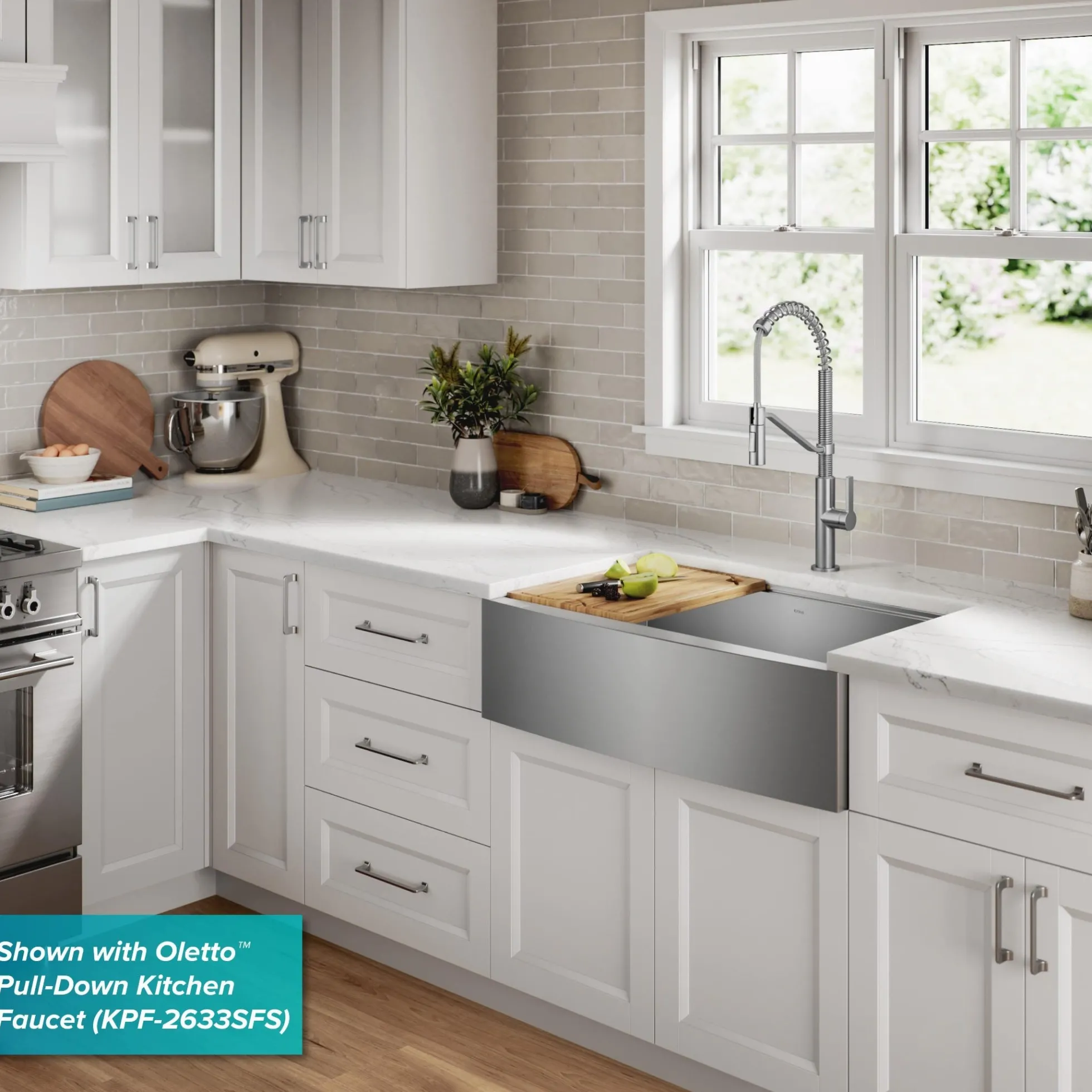 36" Farmhouse Workstation 16 Gauge Single Bowl Stainless Steel Kitchen Sink with Accessories