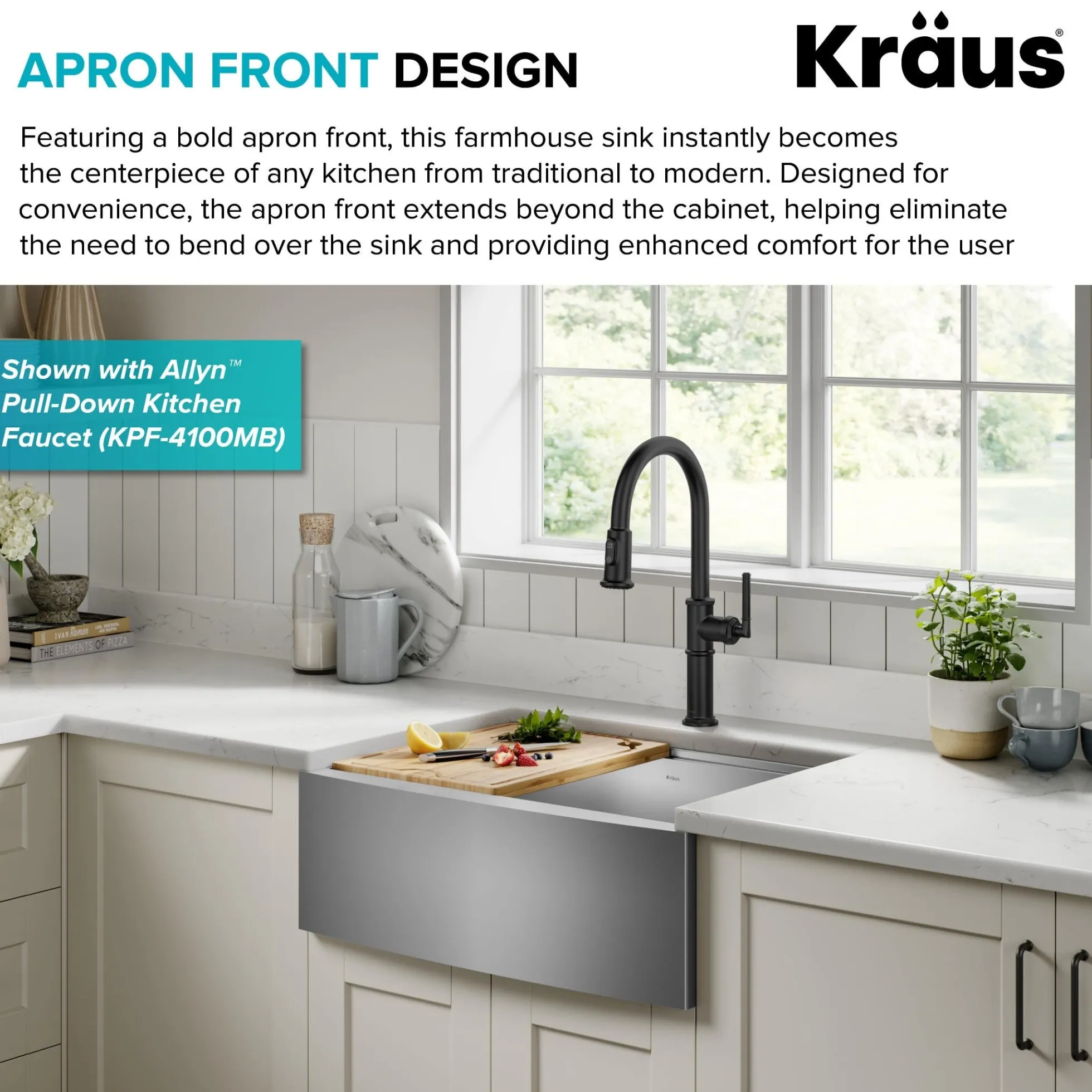 27" Farmhouse Workstation 16 Gauge Single Bowl Stainless Steel Kitchen Sink with Accessories