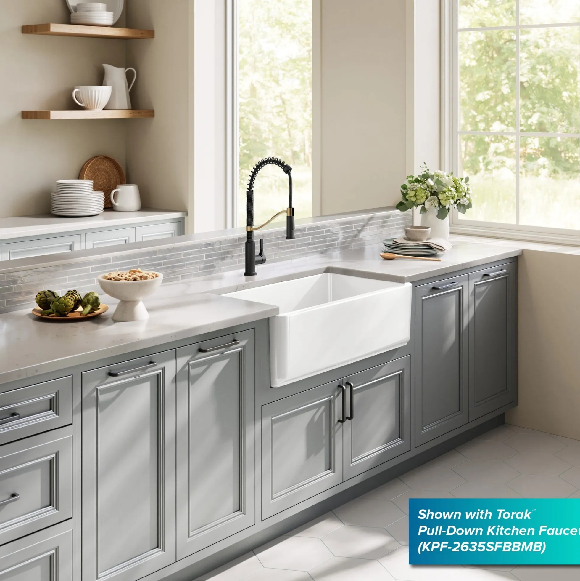 33” Fireclay Farmhouse Kitchen Sink Reversible Apron Front Single Bowl in Gloss White