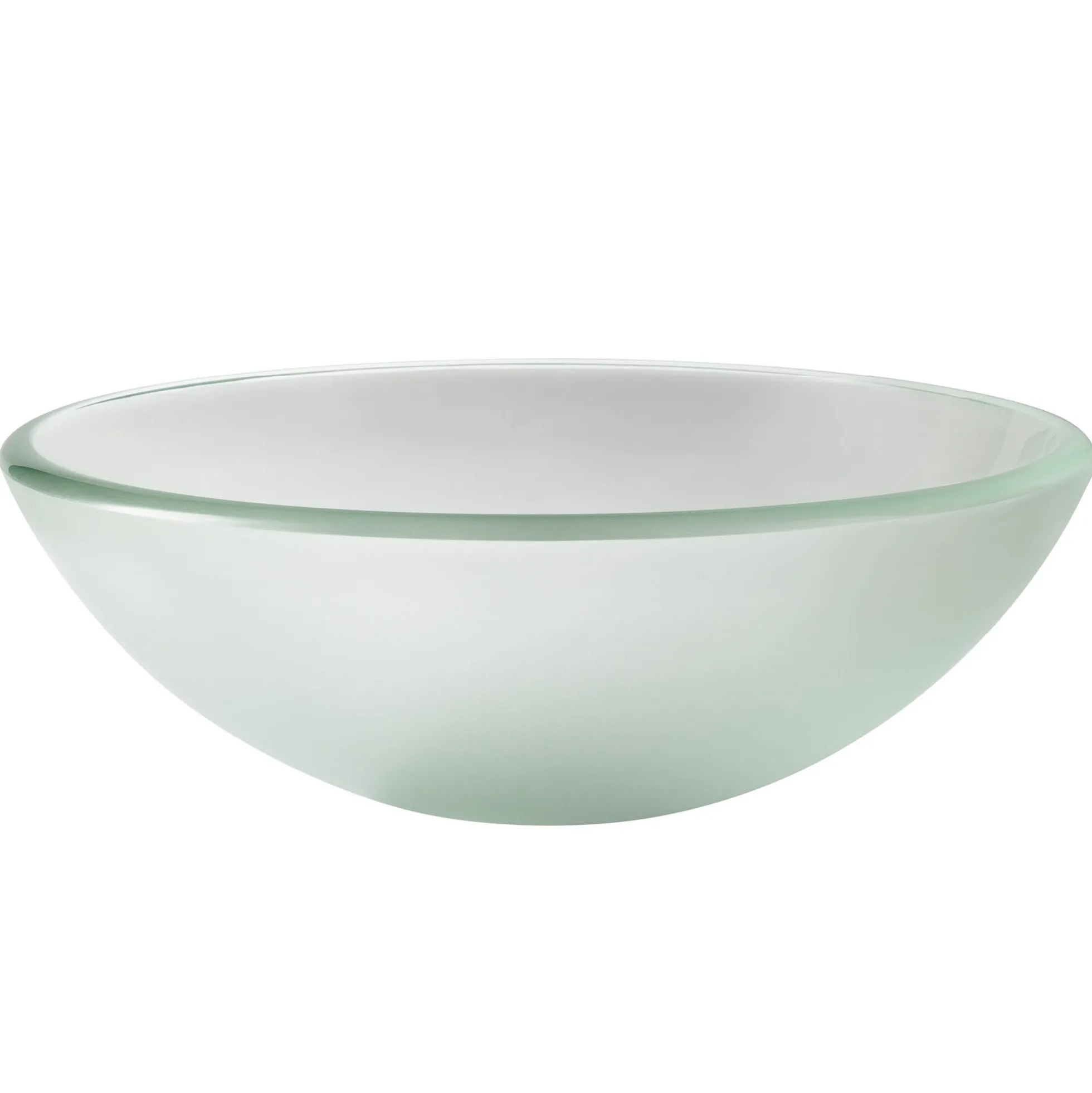 Frosted Glass Vessel 14" Bathroom Sink