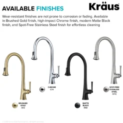2-Function Single Handle Pull Down Kitchen Faucet in Chrome