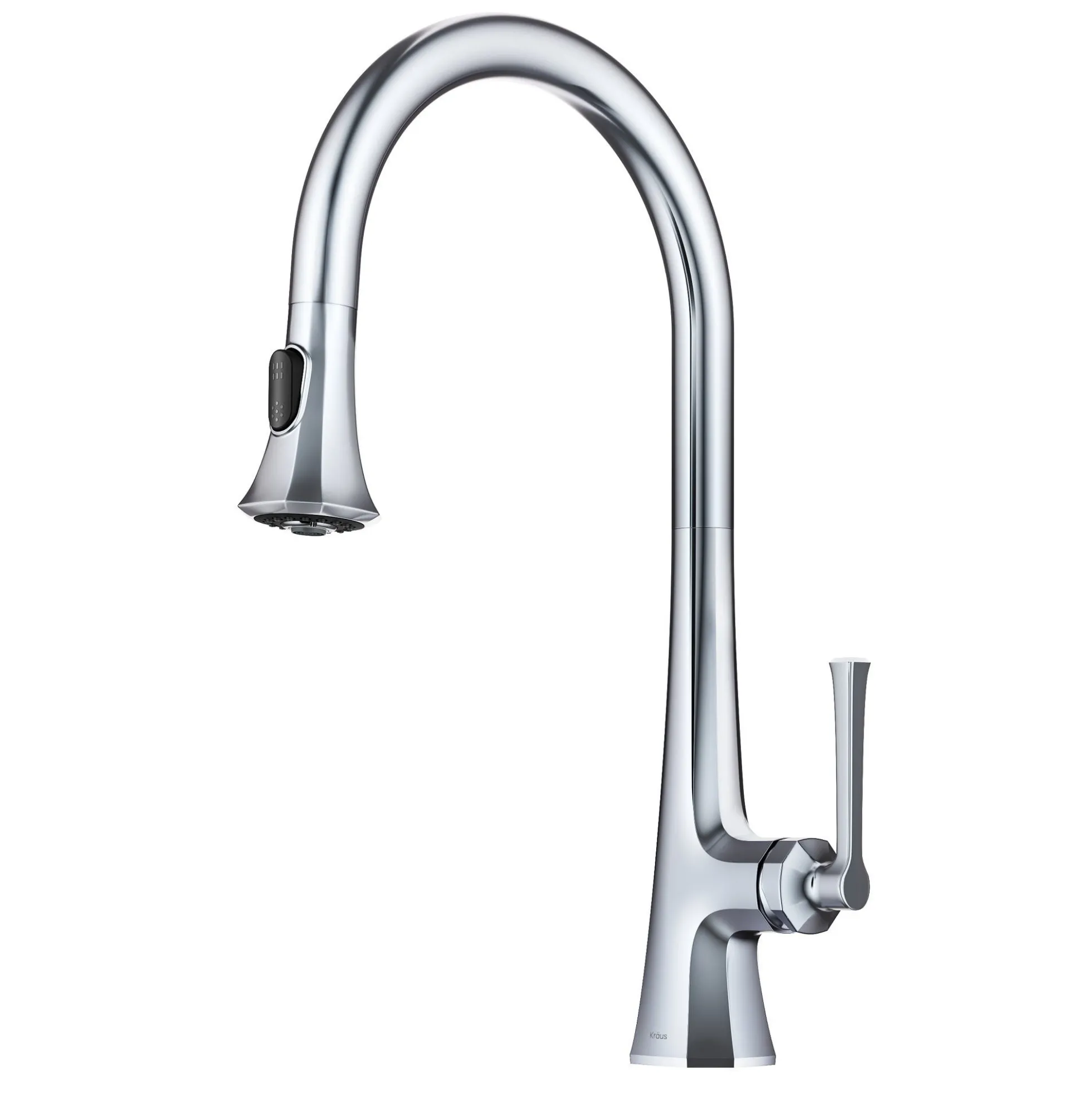 2-Function Single Handle Pull Down Kitchen Faucet in Chrome