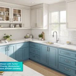 2-Function Single Handle Pull Down Kitchen Faucet in Chrome