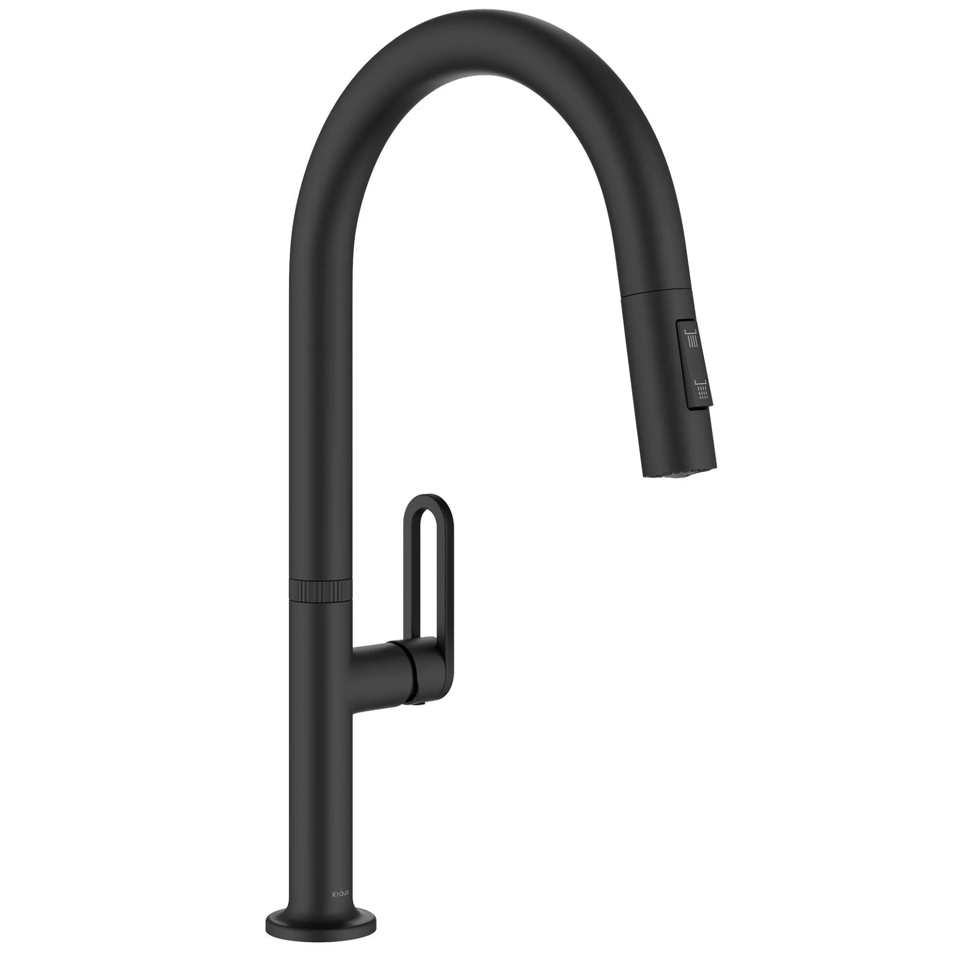 2-FunctionSingle HandlePull Down Kitchen Faucetin Matte Black