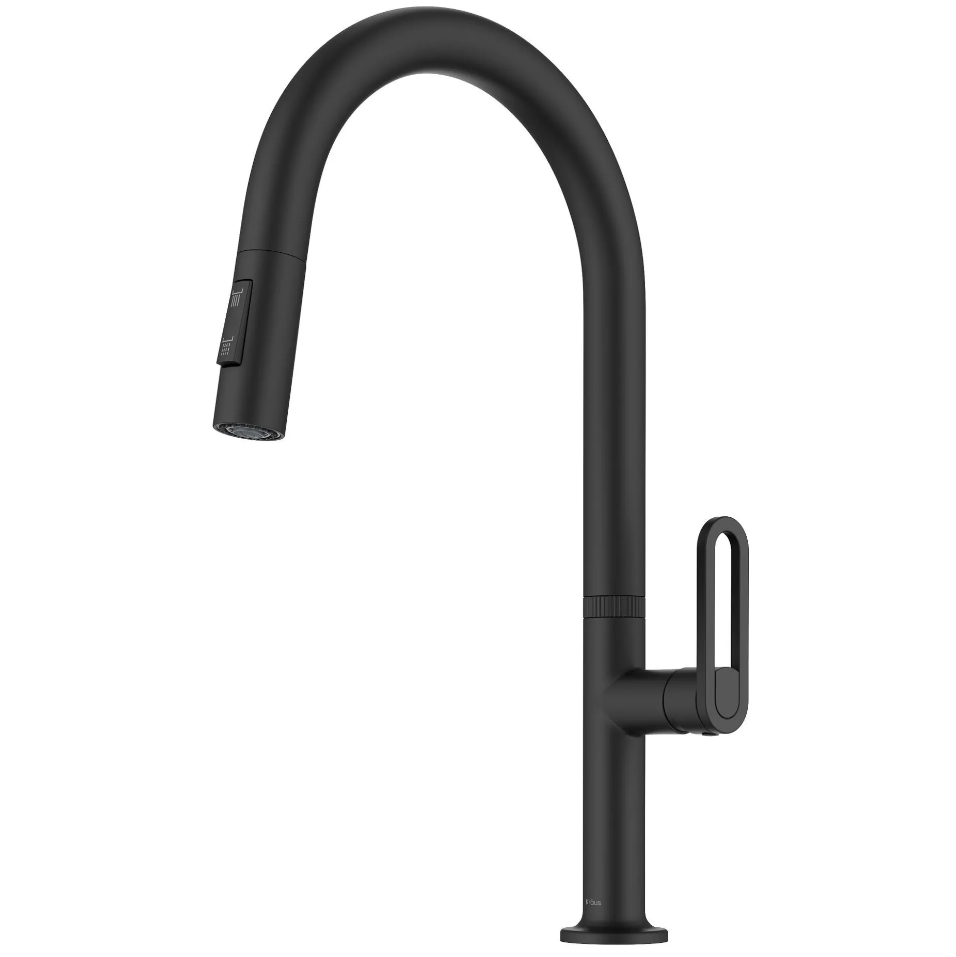 2-FunctionSingle HandlePull Down Kitchen Faucetin Matte Black