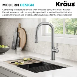 2-Function Single Handle Pull Down Kitchen Faucet in Spot-Free Stainless Steel