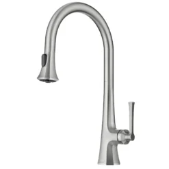 2-Function Single Handle Pull Down Kitchen Faucet in Spot-Free Stainless Steel