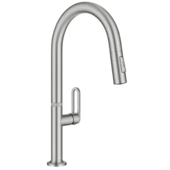 2-Function Single Handle Pull Down Kitchen Faucet in Spot-Free Stainless Steel