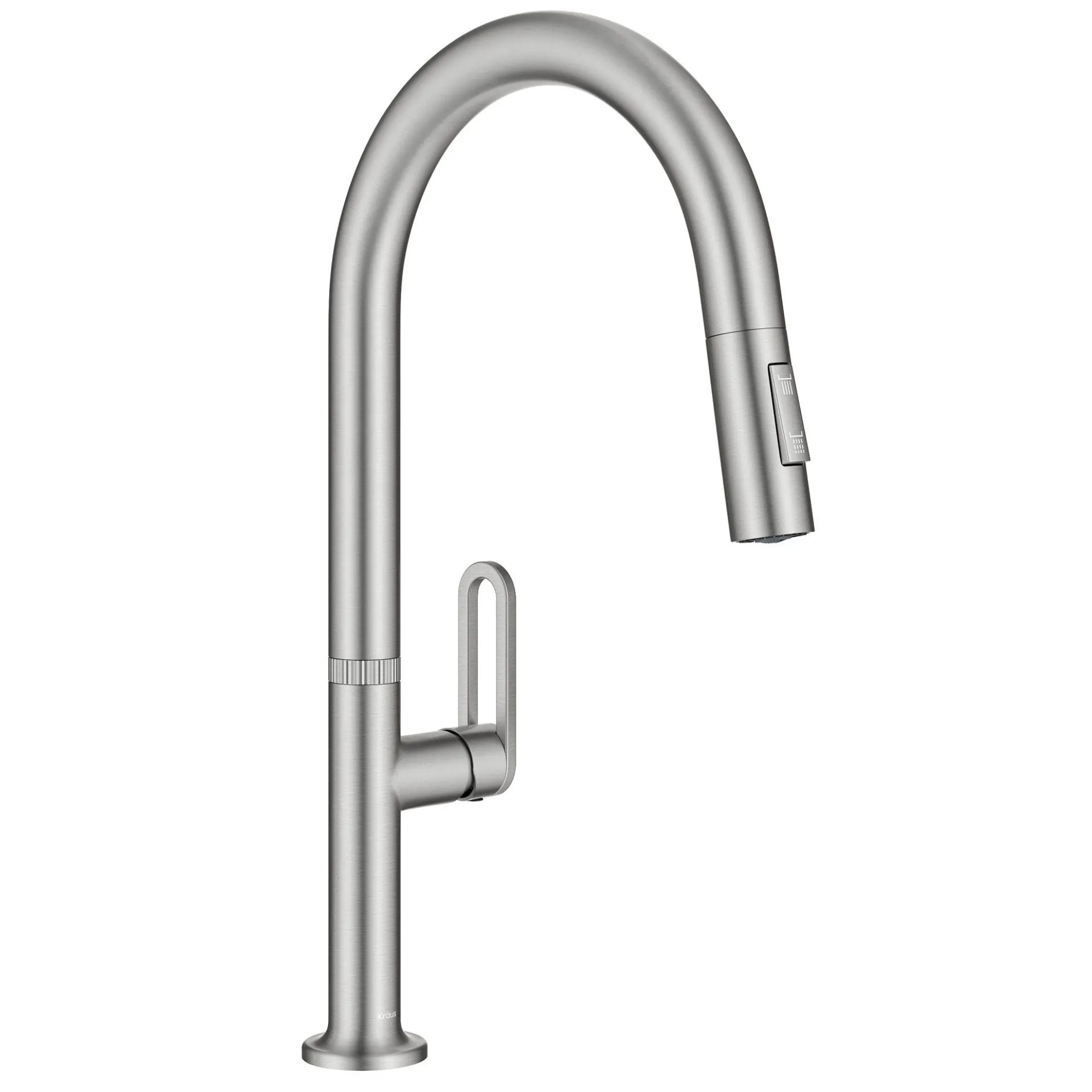 2-Function Single Handle Pull Down Kitchen Faucet in Spot-Free Stainless Steel