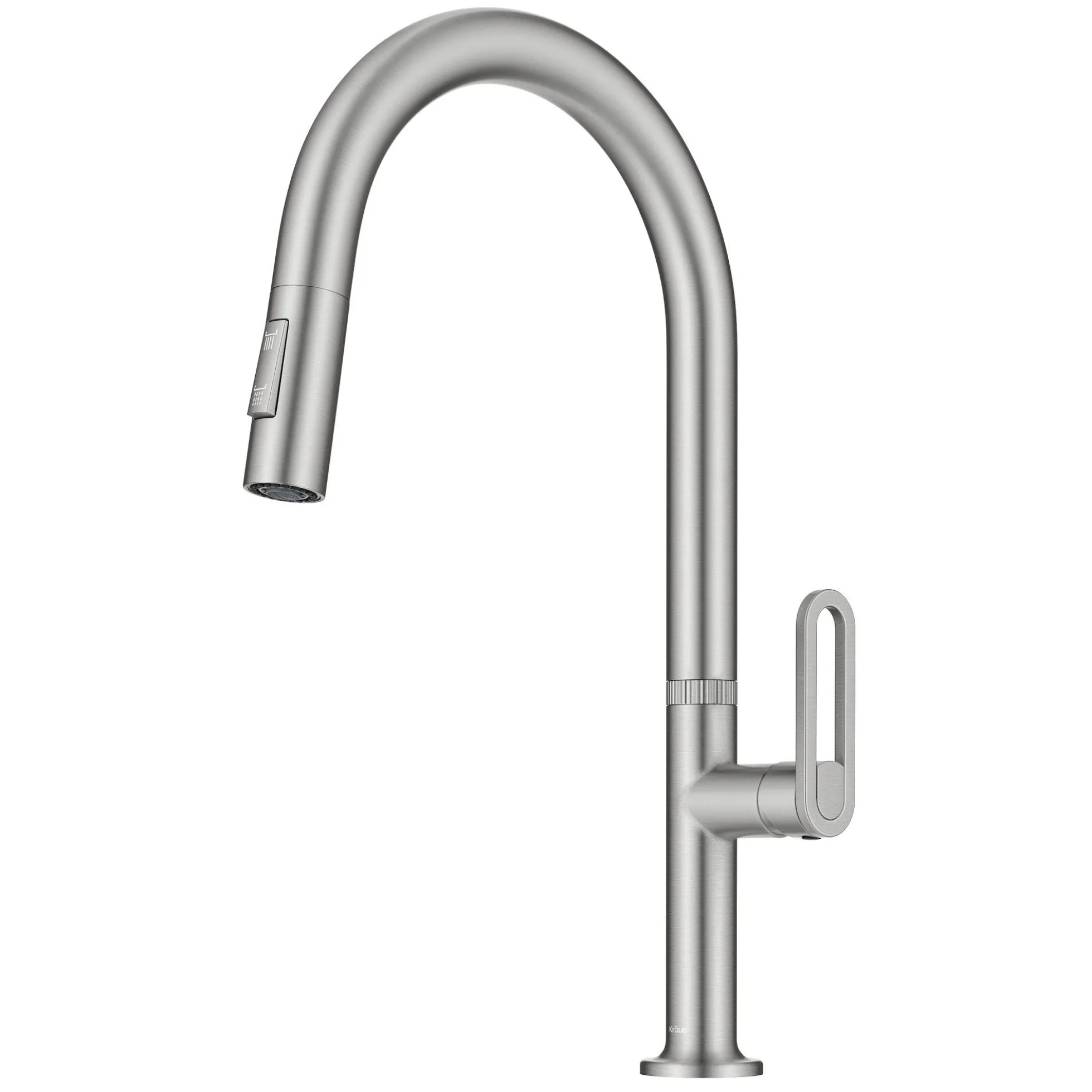 2-Function Single Handle Pull Down Kitchen Faucet in Spot-Free Stainless Steel