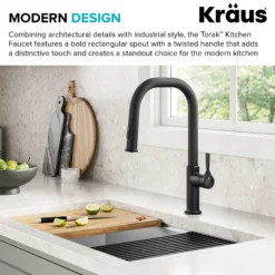 2-Function Single Handle Pull Down Kitchen Faucet in Matte Black
