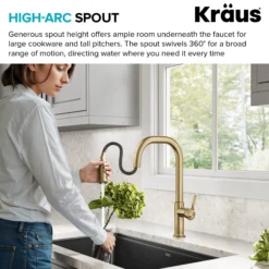 2-Function Single Handle Pull Down Kitchen Faucet in Matte Black