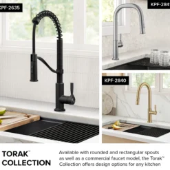 2-Function Single Handle Pull Down Kitchen Faucet in Matte Black