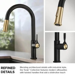 2-Function Single Handle Pull Down Kitchen Faucet in Spot-Free Stainless Steel