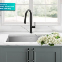 2-Function Single Handle Pull Down Kitchen Faucet in Spot-Free Stainless Steel