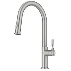 2-Function Single Handle Pull Down Kitchen Faucet in Spot-Free Stainless Steel