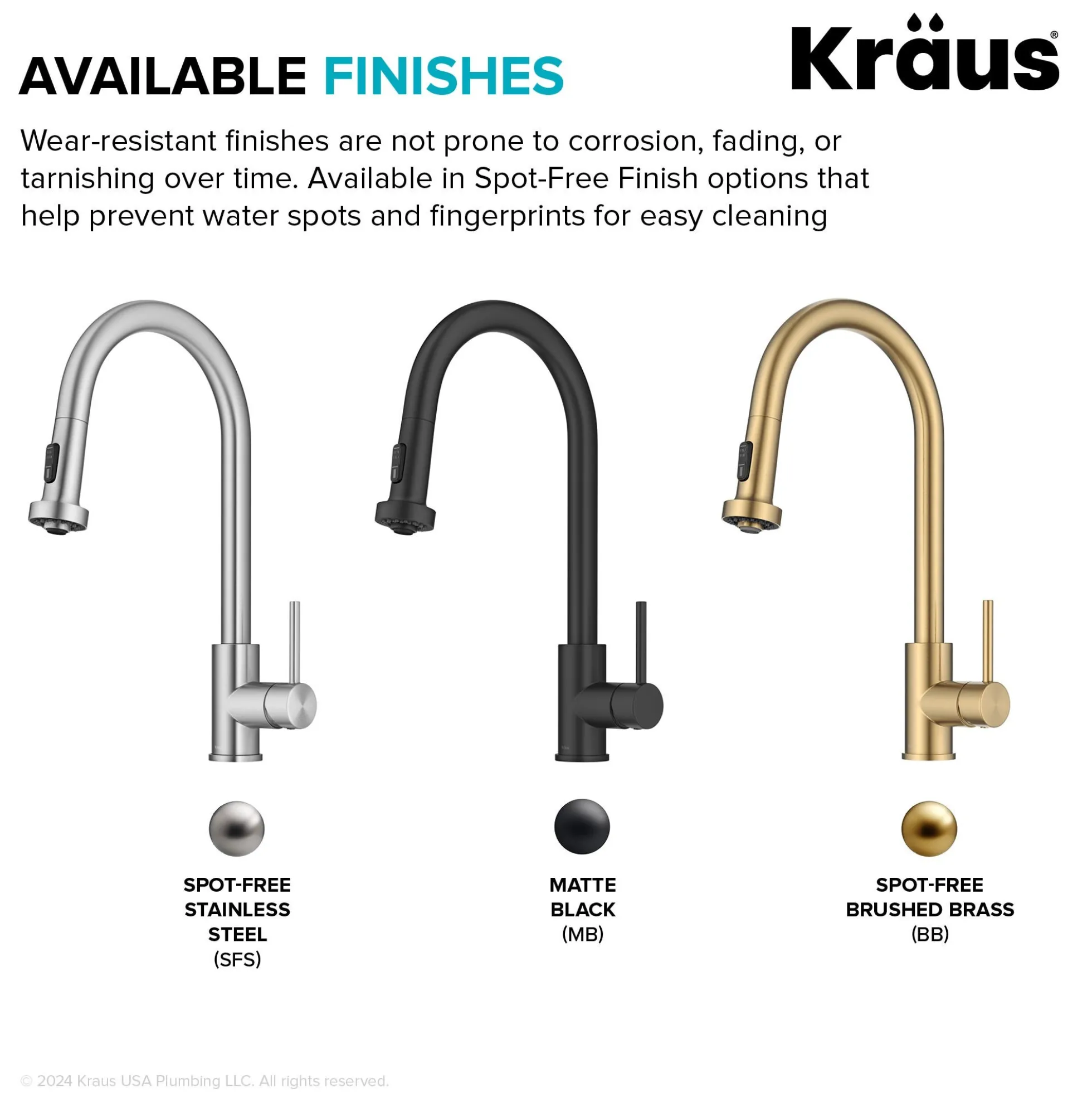 2-Function Single Handle Pull Down Kitchen Faucet in Matte Black