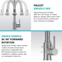 2-Function Single Handle Pull Down Kitchen Faucet in Matte Black