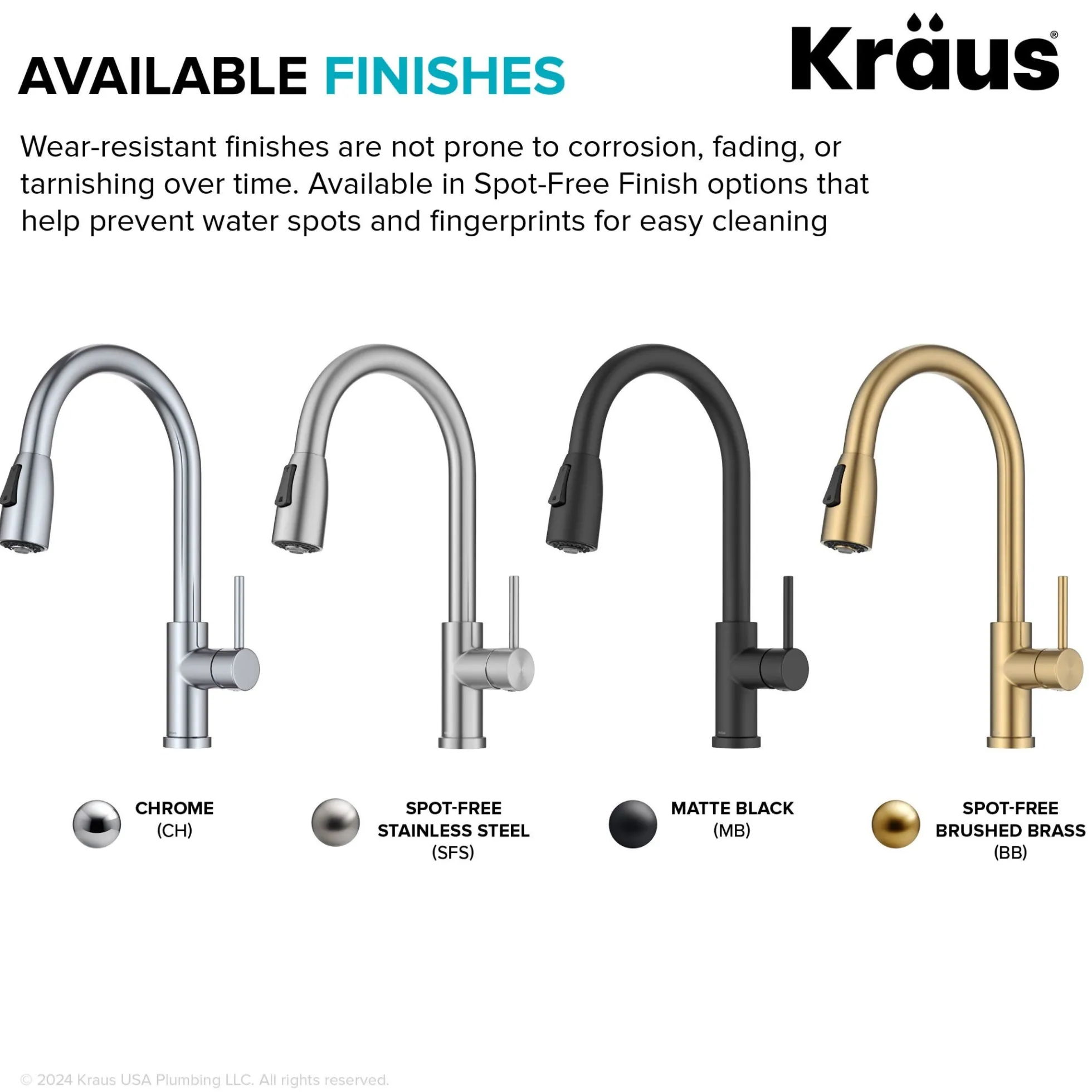 2-Function Single Handle Pull Down Kitchen Faucet in Chrome