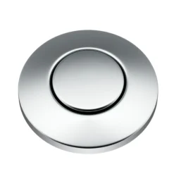 Garbage Disposal Air Switch Kitin Chrome with Push Button, AC Adapter, Power Cord, and Air Tube Included