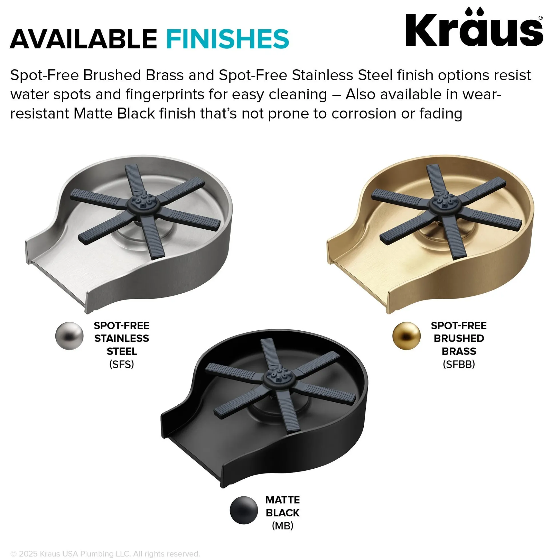 Glass Rinser for Kitchen Sink in Spot-Free Brushed Brass