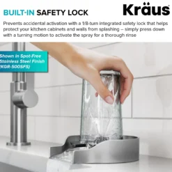 Glass Rinser for Kitchen Sink in Spot-Free Brushed Brass