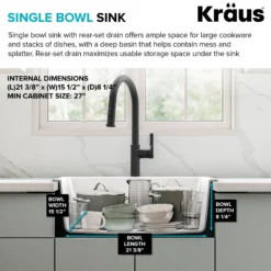 24” Granite Drop In / Undermount Single Bowl White Kitchen Sink