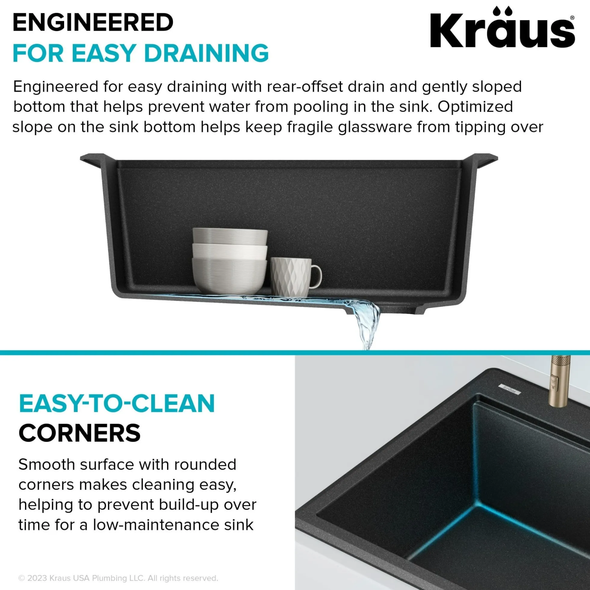 25” Granite Workstation Drop In Top Mount Single Bowl Kitchen Sink in Metallic Black with Accessories